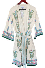 Load image into Gallery viewer, Block Printed Waffle Bath Robe + Towel GIFT SET (Ava)