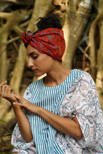 Load image into Gallery viewer, The ultimate upcycled silk hair wrap: Multiple ways to wear!