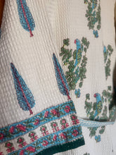 Load image into Gallery viewer, Block Printed Waffle Bath Robe + Towel GIFT SET (Ava)