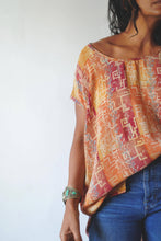 Load image into Gallery viewer, Upcycled Vintage Crepe Silk Free Size Drape Top