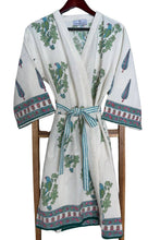Load image into Gallery viewer, Block Printed Waffle Bath Robe + Towel GIFT SET (Ava)