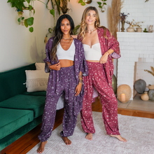 Load image into Gallery viewer, Lunar Plum Starry Night Harem Pants with Pockets