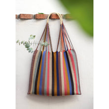 Load image into Gallery viewer, Las Rayas Tote Hand Woven in Chiapas - Gruesita Beige