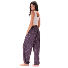 Load image into Gallery viewer, Lunar Plum Starry Night Harem Pants with Pockets