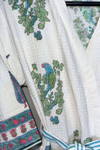 Load image into Gallery viewer, Block Printed Waffle Bath Robe + Towel GIFT SET (Ava)