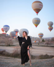 Load image into Gallery viewer, Black Maxi Cotton Dress
