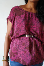 Load image into Gallery viewer, Upcycled Vintage Crepe Silk Free Size Drape Top
