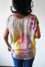 Load image into Gallery viewer, Upcycled Vintage Crepe Silk Free Size Drape Top
