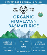Load image into Gallery viewer, Himalayan Basmati Rice Aged 2 Years, Certified Organic - 2 l
