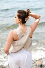 Load image into Gallery viewer, Black Crossed Back Tank Top
