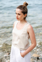 Load image into Gallery viewer, Black Crossed Back Tank Top
