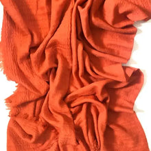 Load image into Gallery viewer, Loom woven pure wool scarf: Tropical Blooms 2
