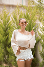 Load image into Gallery viewer, Black Off Shoulder Crop Top Blouse
