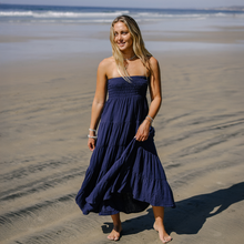 Load image into Gallery viewer, Oxford Cotton Mai Tai Maxi Dress
