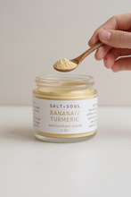 Load image into Gallery viewer, Banana + turmeric clay face mask | skincare mask | vitamin C
