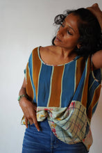 Load image into Gallery viewer, Upcycled Vintage Crepe Silk Free Size Drape Top
