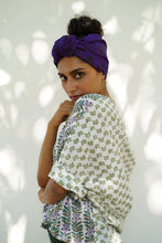 Load image into Gallery viewer, The ultimate upcycled silk hair wrap: Multiple ways to wear!
