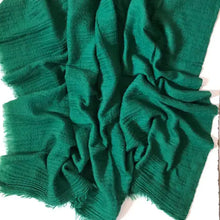 Load image into Gallery viewer, Loom woven pure wool scarf: Tropical Blooms 2
