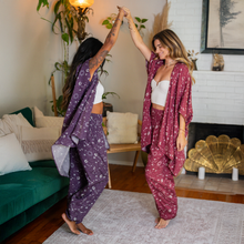 Load image into Gallery viewer, Lunar Plum Starry Night Harem Pants with Pockets
