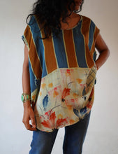 Load image into Gallery viewer, Upcycled Vintage Crepe Silk Free Size Drape Top
