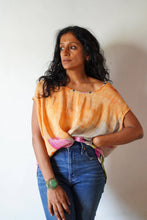 Load image into Gallery viewer, Upcycled Vintage Crepe Silk Free Size Drape Top
