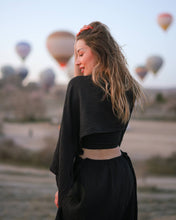Load image into Gallery viewer, Black Maxi Cotton Dress

