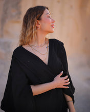 Load image into Gallery viewer, Black Maxi Cotton Dress
