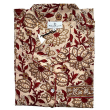 Load image into Gallery viewer, Naturally Dyed Women's Block Printed PJs- 3 Piece Set (Latte
