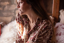 Load image into Gallery viewer, Naturally Dyed Women's Block Printed PJs- 3 Piece Set (Latte
