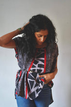 Load image into Gallery viewer, Upcycled Vintage Crepe Silk Free Size Drape Top

