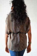 Load image into Gallery viewer, Upcycled Vintage Crepe Silk Free Size Drape Top
