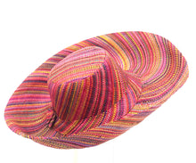 Load image into Gallery viewer, Sun Hats: Multicolor Melange Packable 5"&amp;7" Brim Straw

