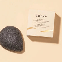 Load image into Gallery viewer, CLEANSING KONJAC SPONGE - PURIFYING BAMBOO CHARCOAL
