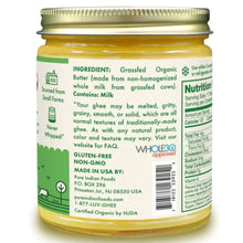 Load image into Gallery viewer, ORIGINAL GHEE, GRASSFED AND CERTIFIED ORGANIC - 14 OZ
