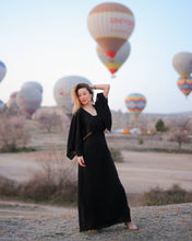 Load image into Gallery viewer, Black Maxi Cotton Dress
