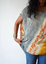Load image into Gallery viewer, Upcycled Vintage Crepe Silk Free Size Drape Top

