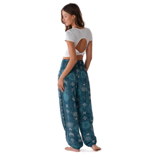 Load image into Gallery viewer, Cosmic Teal Harem Pants with Pockets
