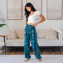 Load image into Gallery viewer, Cosmic Teal Harem Pants with Pockets
