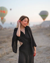 Load image into Gallery viewer, Black Maxi Cotton Dress
