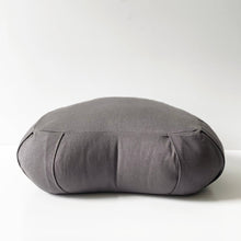 Load image into Gallery viewer, Crescent Natural Meditation Cushion in Shadow Grey by Scoria
